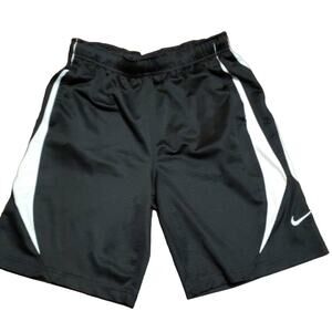 Nike Boys Basketball Shorts Black White Size Medium